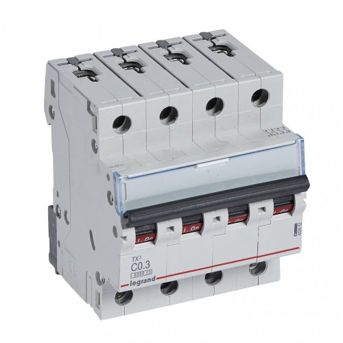 LEGRAND-403552 TX3 kismegszakító 4P C0,3 6000A/6kA BIC