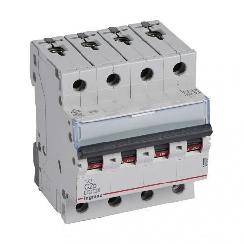 LEGRAND-403564 TX3 kismegszakító 4P C25 6000A/6kA BIC