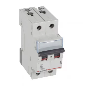 LEGRAND-403734 TX3 kismegszakító 2P D6 6000A/6kA BIC