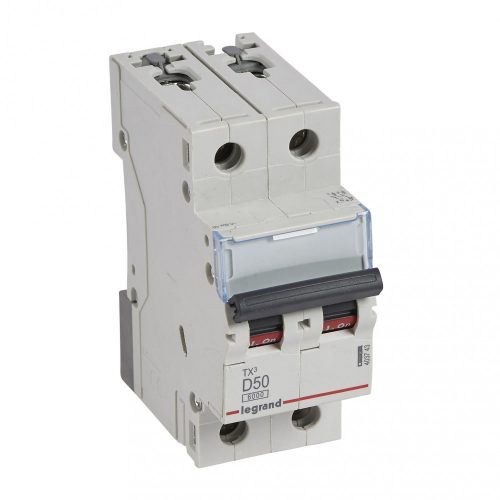 LEGRAND-403743 TX3 kismegszakító 2P D50 6000A/6kA BIC