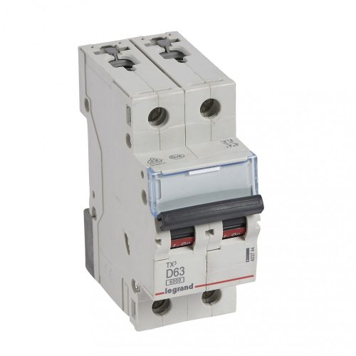 LEGRAND-403744 TX3 kismegszakító 2P D63 6000A/6kA BIC