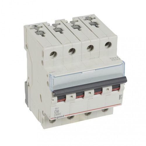 LEGRAND-403768 TX3 kismegszakító 4P D6 6000A/6kA BIC