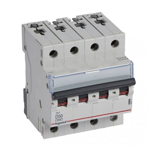 LEGRAND-403777 TX3 kismegszakító 4P D50 6000A/6kA BIC
