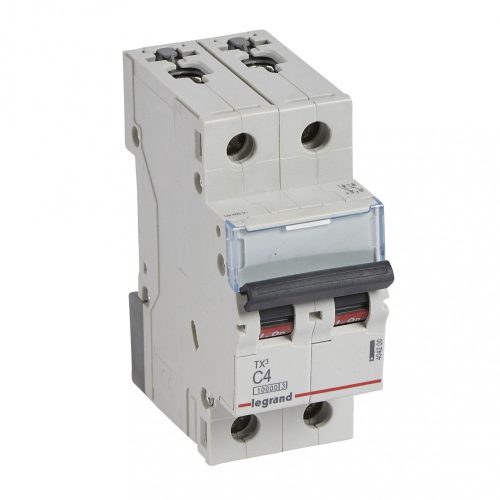 LEGRAND-404200 TX3 kismegszakító 2P C4 10000A/10kA BIC