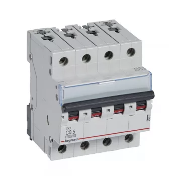 LEGRAND-404247 TX3 kismegszakító 4P C0,5 10000A/10kA BIC