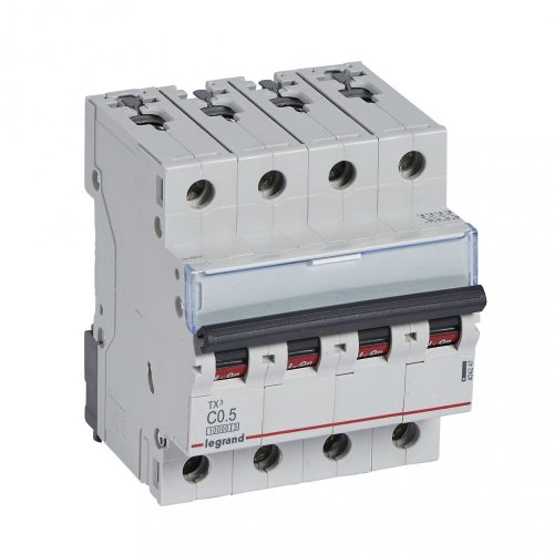 LEGRAND-404247 TX3 kismegszakító 4P C0,5 10000A/10kA BIC
