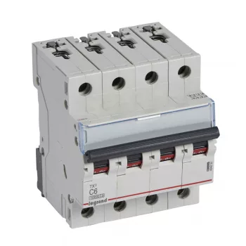 LEGRAND-404252 TX3 kismegszakító 4P C6 10000A/10kA BIC