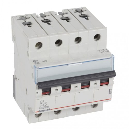 LEGRAND-404258 TX3 kismegszakító 4P C25 10000A/10kA BIC