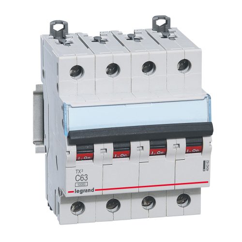 LEGRAND-404262 TX3 kismegszakító 4P C63 10000A/10kA BIC