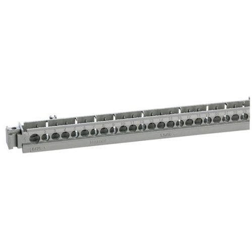 LEGRAND-404821 XL3 125 szekrényhez 50 lyukas elosztókapocs tartó műanyag 385mm hosszú