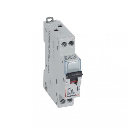 LEGRAND-407476 DX3 kismegszakító 1P+N B20 6000A/10kA