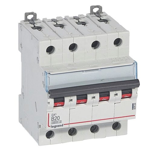 LEGRAND-407625 DX3 kismegszakító 4P B20 6000A/10kA