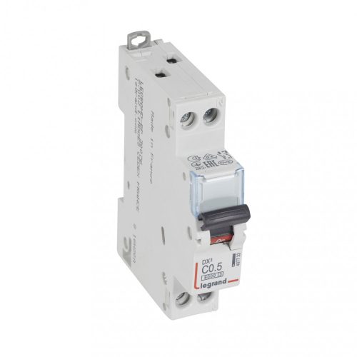 LEGRAND-407733 DX3 kismegszakító 1P+N C0,5 6000A/10kA