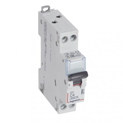 LEGRAND-407737 DX3 kismegszakító 1P+N C4 6000A/10kA