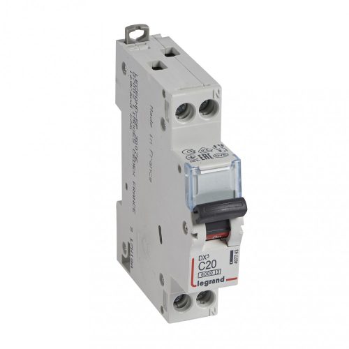 LEGRAND-407743 DX3 kismegszakító 1P+N C20 6000A/10kA