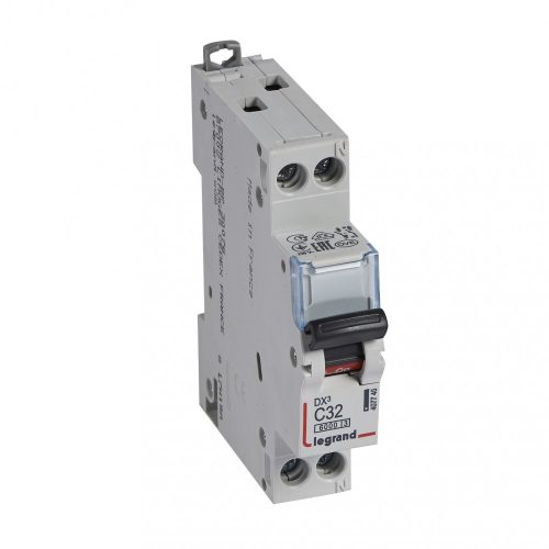 LEGRAND-407745 DX3 kismegszakító 1P+N C32 6000A/10kA