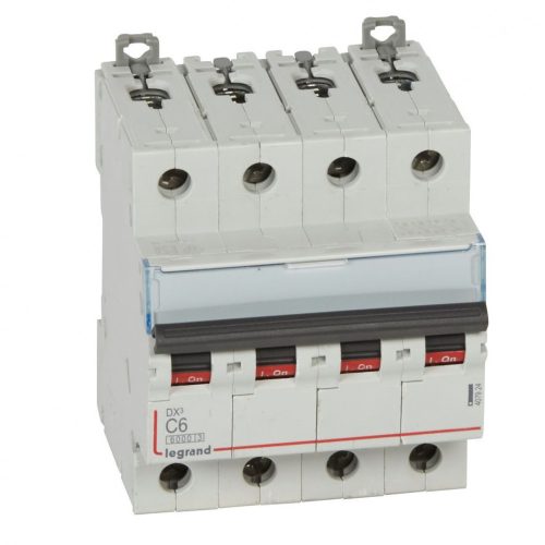 LEGRAND-407924 DX3 kismegszakító 4P C6 6000A/10kA
