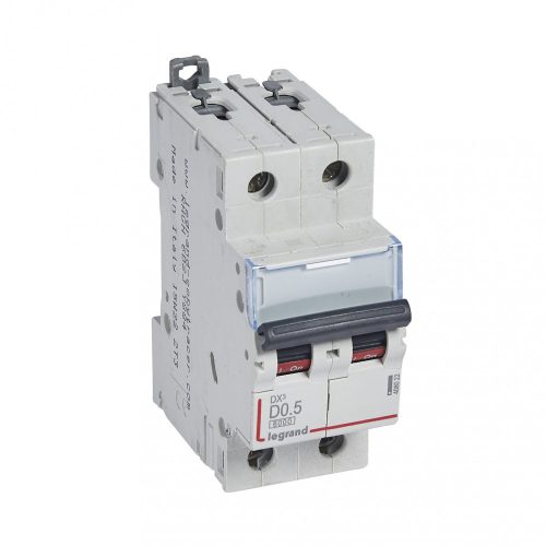 LEGRAND-408022 DX3 kismegszakító 2P D0,5 6000A/10kA