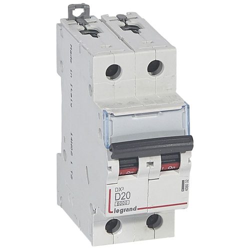 LEGRAND-408032 DX3 kismegszakító 2P D20 6000A/10kA