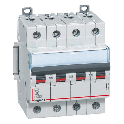 LEGRAND-408143 DX3 kismegszakító 4P D6 6000A/10kA