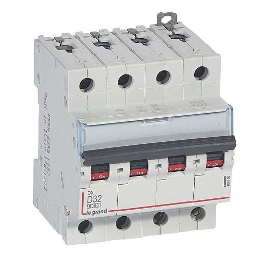 LEGRAND-408150 DX3 kismegszakító 4P D32 6000A/10kA