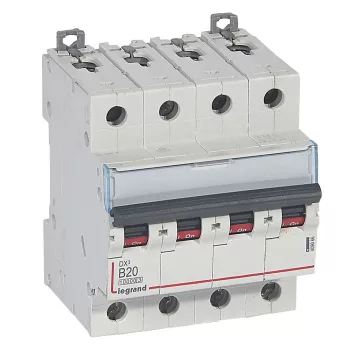 LEGRAND-409066 DX3 kismegszakító 4P B20 10000A / 16 kA