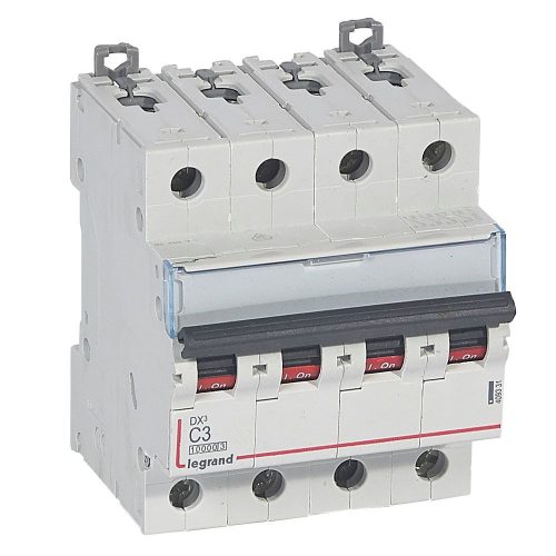 LEGRAND-409331 DX3 kismegszakító 4P C3 10000A / 16 kA