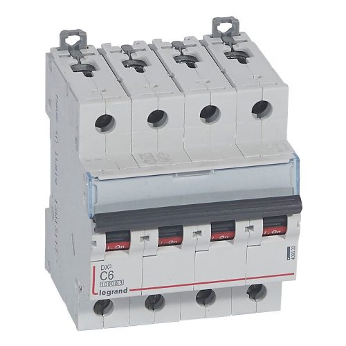 LEGRAND-409333 DX3 kismegszakító 4P C6 10000A / 16 kA