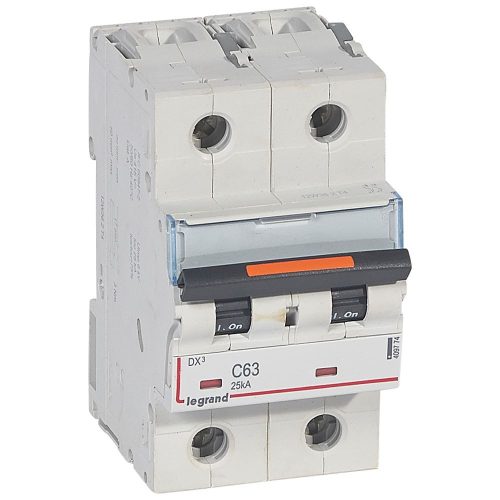 LEGRAND-409774 DX3 kismegszakító 25kA 2P 230/400V~ C63