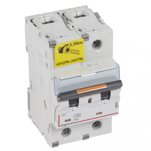 LEGRAND-409775 DX3 kismegszakító 25kA 2P 230/400V~ C80