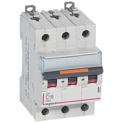 LEGRAND-409781 DX3 kismegszakító 25kA 3P 400V~ C16