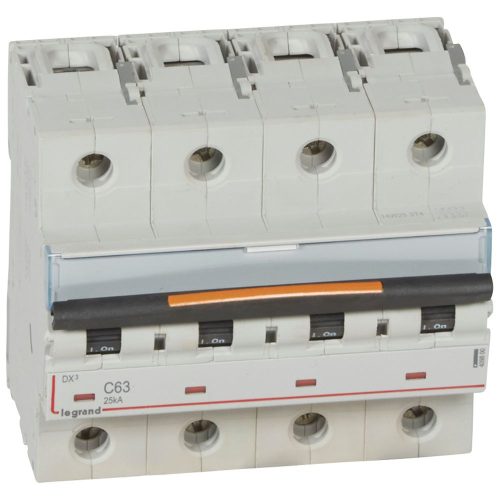 LEGRAND-409800 DX3 kismegszakító 25kA 4P 400V~ C63