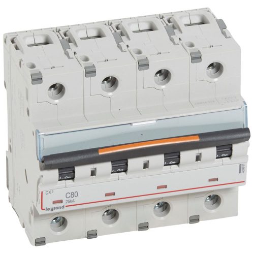 LEGRAND-409801 DX3 kismegszakító 25kA 4P 400V~ C80