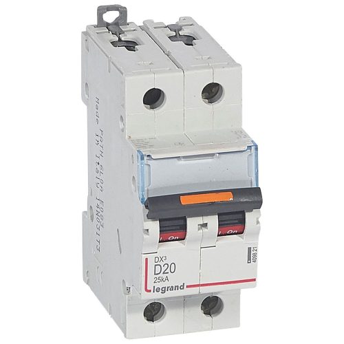 LEGRAND-409821 DX3 kismegszakítók 25kA 2P 230/400V~ D20