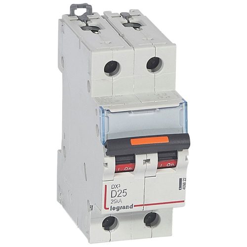 LEGRAND-409822 DX3 kismegszakító 25kA 2P 230/400V~ D25