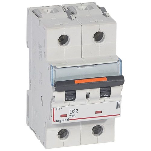 LEGRAND-409823 DX3 kismegszakító 25kA 2P 230/400V~ D32