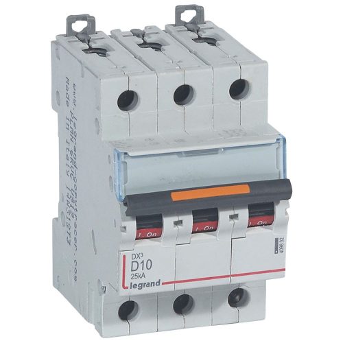 LEGRAND-409832 DX3 kismegszakító 25kA 3P 400V~ D10