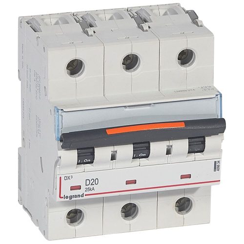 LEGRAND-409834 DX3 kismegszakító 25kA 3P 400V~ D20