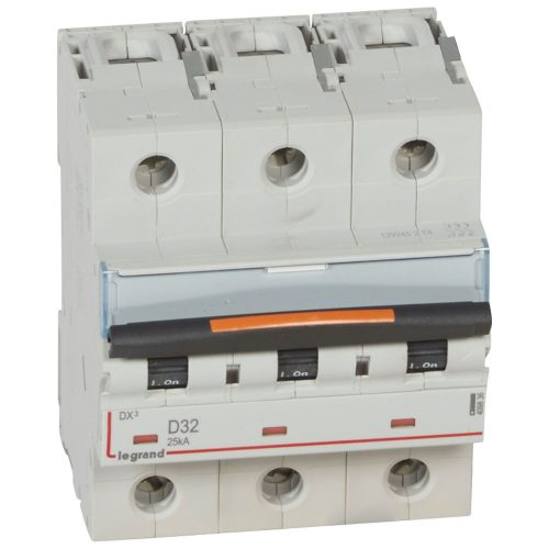 LEGRAND-409836 DX3 kismegszakító 25kA 3P 400V~ D32