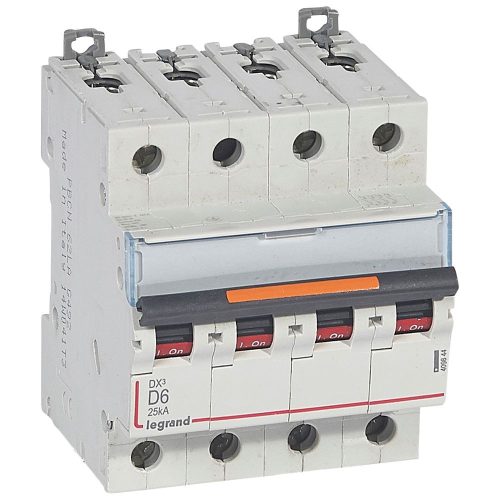 LEGRAND-409844 DX3 kismegszakító 25kA 4P 400V~ D6
