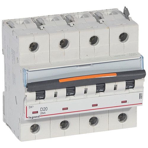 LEGRAND-409847 DX3 kismegszakító 25kA 4P 400V~ D20