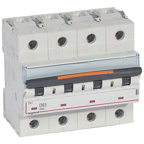 LEGRAND-409852 DX3 kismegszakító 25kA 4P 400V~ D63