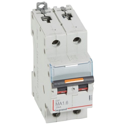 LEGRAND-409866 DX3 kismegszakító 25kA 2P 230/400V~ MA1,6 