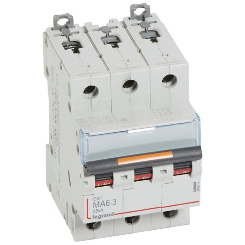 LEGRAND-409879 DX3 kismegszakító 25kA 3P 400V~ MA6,3