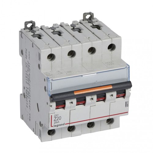 LEGRAND-409936 DX3 kismegszakító 25kA 4P Z20