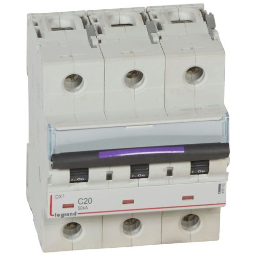LEGRAND-410162 DX3 kismegszakító 50kA 3P 400V~ C20
