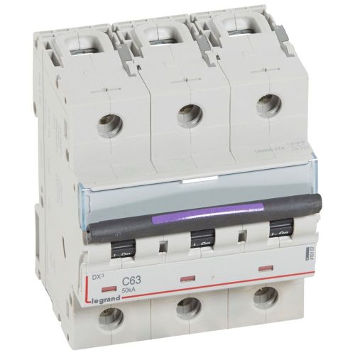 LEGRAND-410167 DX3 kismegszakító 50kA 3P 400V~ C63