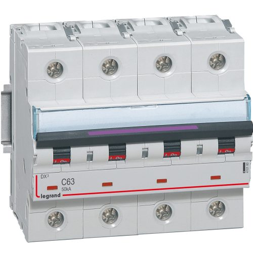 LEGRAND-410180 DX3 kismegszakító 50kA 4P 400V~ C63