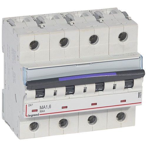 LEGRAND-410256 DX3 kismegszakító 50kA 4P 400V~ MA1,6
