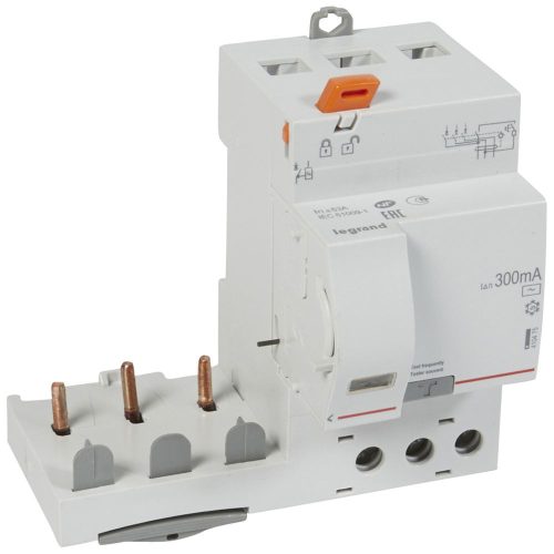 LEGRAND-410475 DX3 áramvédő relé 3P 400V~ AC 63A 300mA